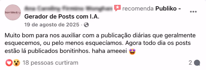 Posts todo dia, sem esquecer